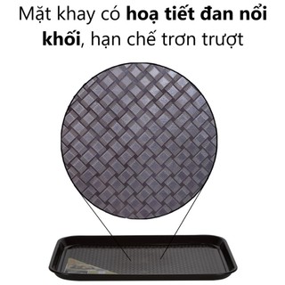 Khay tròn, vuông Hàn Quốc nhựa VIỆT NHẬT - Chống trượt, đựng đồ, phục vụ bưng thức ăn - MS: 5654/ 5655