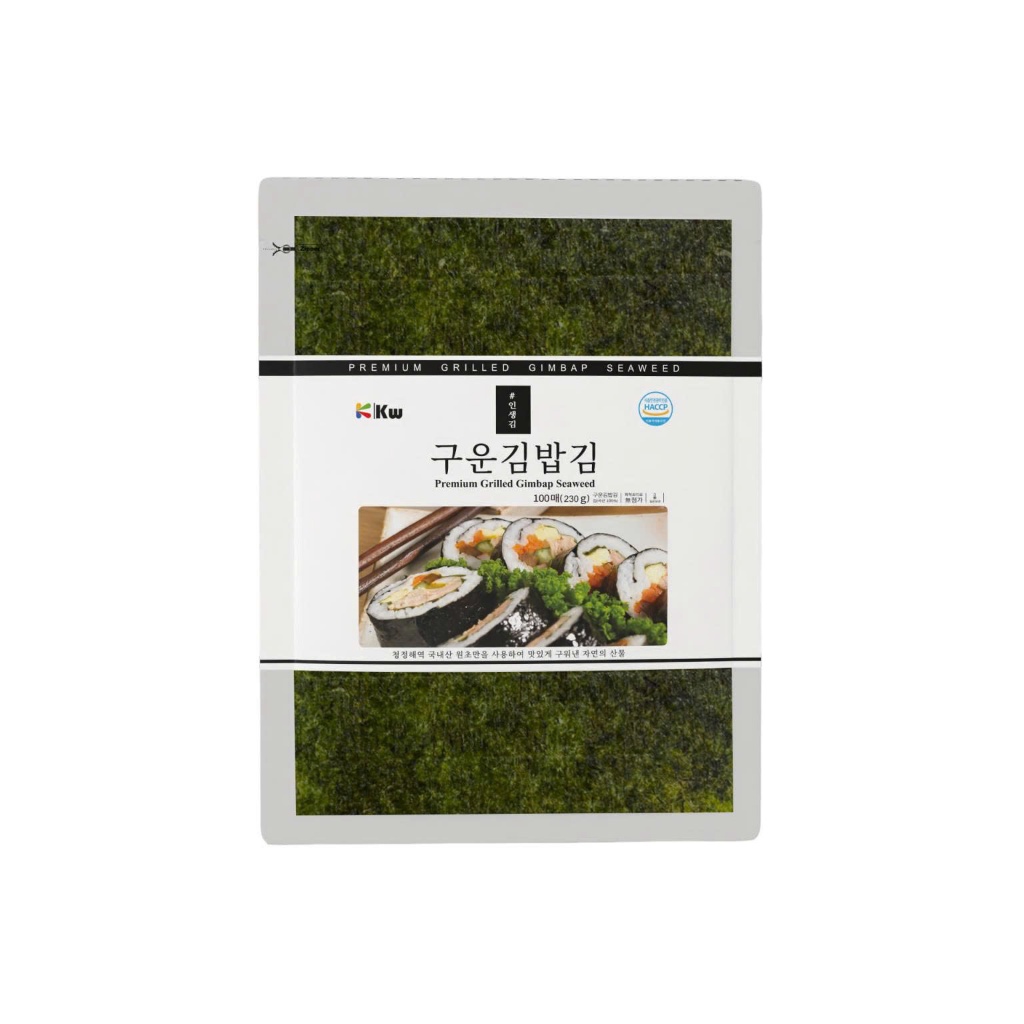Rong biển cuộn cơm Kwook Lá Dày Kimbap / Sushi / Onigiri (8938549948144) [Kwook Vuông]