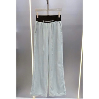 Quần jeans giấy cạp miu xanh dương