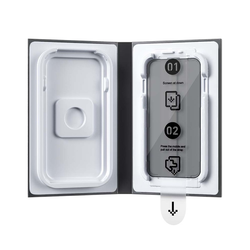 Kính iPhone WK Chống Nhìn Trộm + Chống Vân Tay Kèm Khung MAGIC BOX  2in1 •  MA-1988