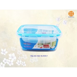 Bộ 3 Hộp Nhựa Đựng Và Bảo Quản Thực Phẩm Nhựa Việt Nhật Cao Cấp quay được lò vi sóng - MS: 6535