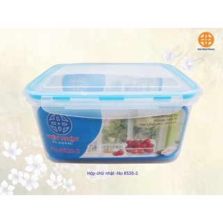 Bộ 3 Hộp Nhựa Đựng Và Bảo Quản Thực Phẩm Nhựa Việt Nhật Cao Cấp quay được lò vi sóng - MS: 6535