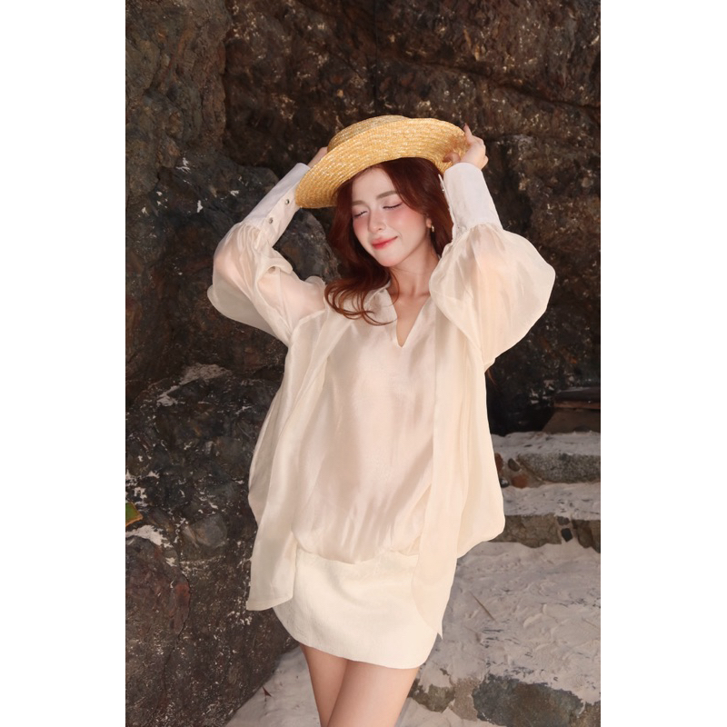 H.E.E - Đầm tay dài voan mịn Clarté Dress phối liền váy tafta thiết kế sang chảnh, tôn dáng