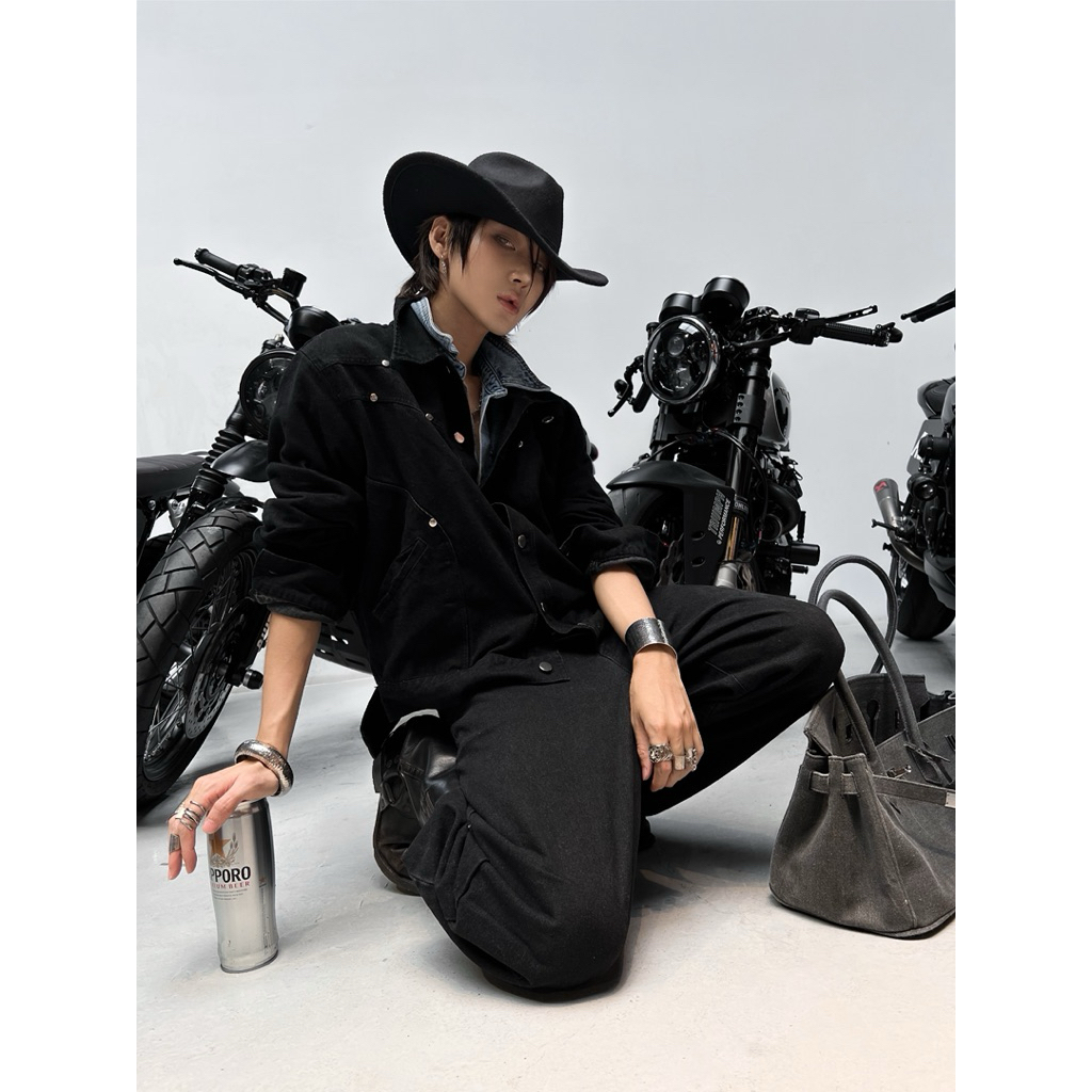 Quần Jeans Wash ống Rộng - THUNDEROUS JEANS TROUSERS / MIDNIGHT
