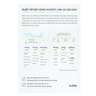 KLONG - Ruột Sổ Kẹp Còng Kẻ Ngang - InviDot Line A5 / B5 100 tờ 100/76; MS: 818 - 819 ♥ Refill Paper Pad for Binder  ♥