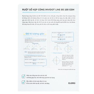 KLONG - Ruột Sổ Kẹp Còng Kẻ Ngang - InviDot Line A5 / B5 100 tờ 100/76; MS: 818 - 819 ♥ Refill Paper Pad for Binder  ♥