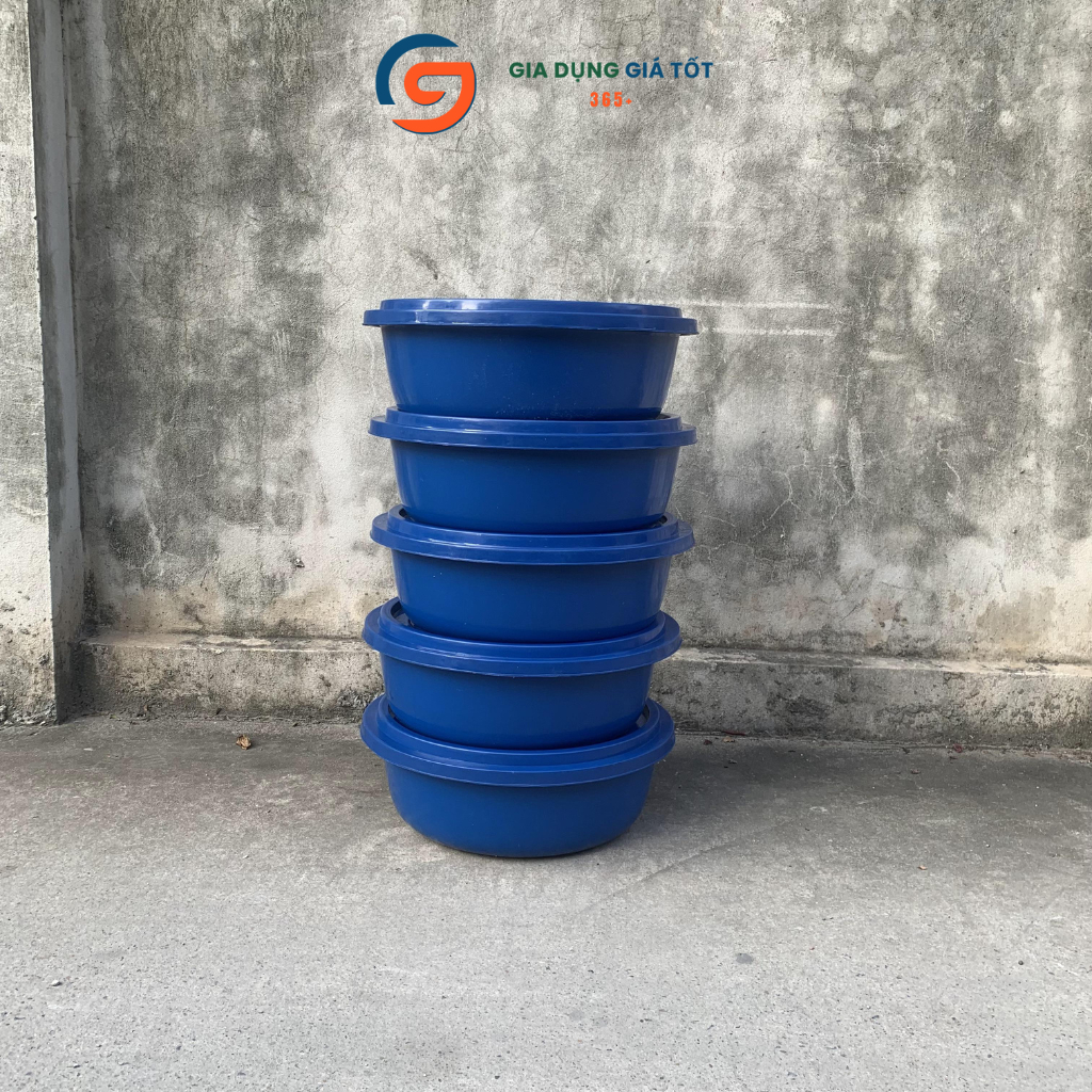 Combo 5 chậu nuôi đuông dừa có nắp, chậu nhựa đường kính 46cm chuyên dùng chăn nuôi