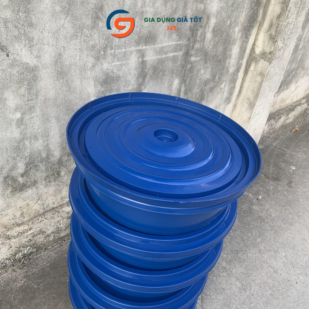 Combo 5 chậu nuôi đuông dừa có nắp, chậu nhựa đường kính 46cm chuyên dùng chăn nuôi