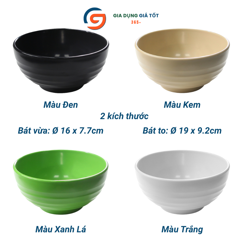 Bát tô canh, tô phở nhựa phíp cứng Song Long - mẫu mới dày dặn, bền đẹp