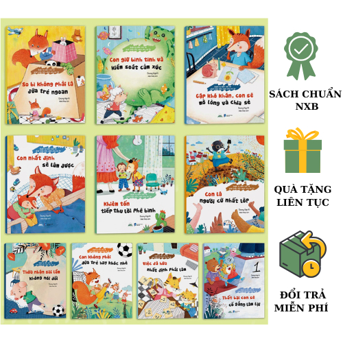 Sách - Combo 10 Cuốn Quản Lý Cảm Xúc Và Phát Triển Tính Cách Cho Bé