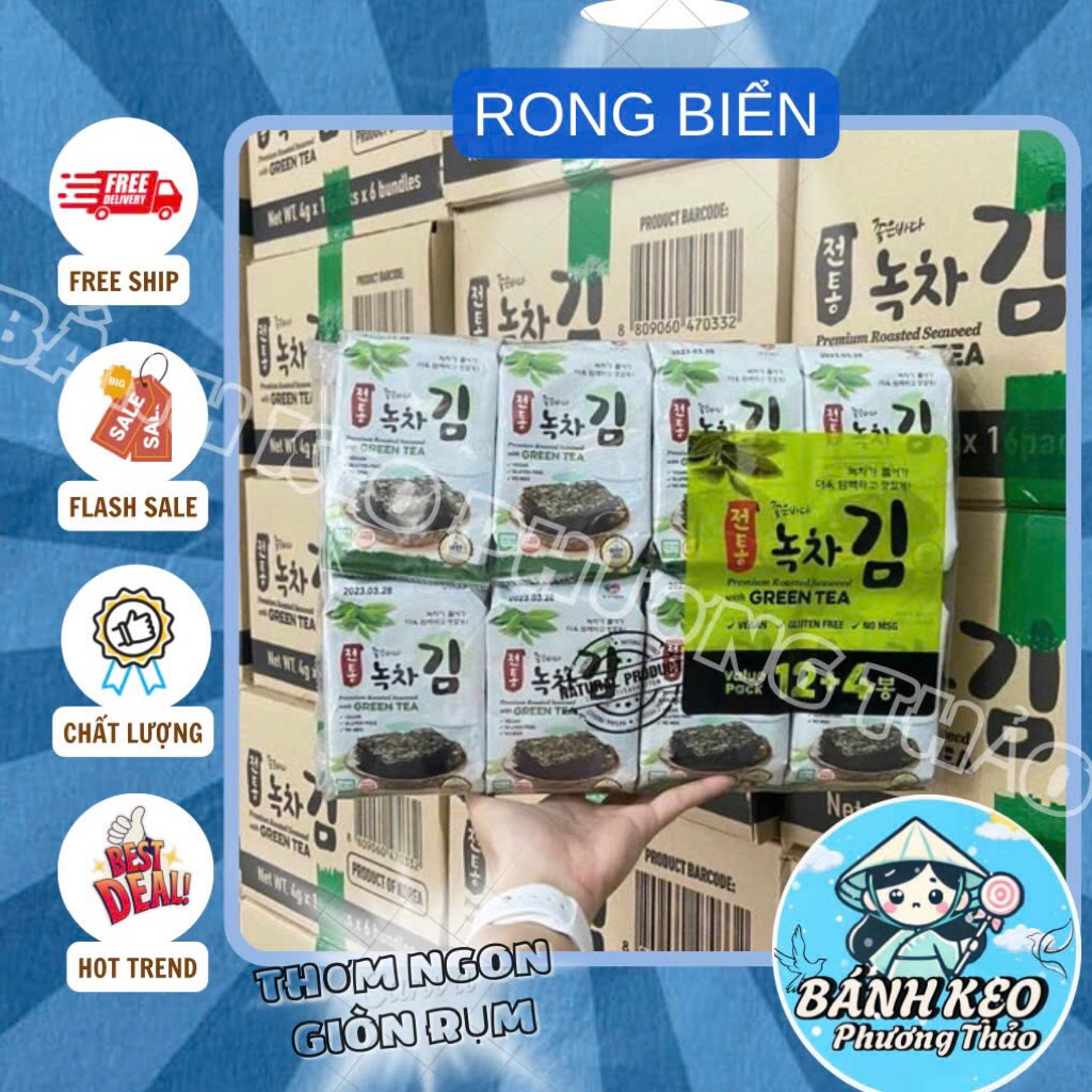 Rong Biển ăn liền lốc 3 gói ,16 gói | Shopee Việt Nam