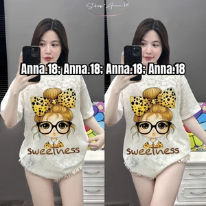ÁO REN HOA IN HÌNH CÔ GÁI FORM TỪ 35 KG_ 70KG ( ÁO REN _ CÔ GÁI KÍNH ĐEN )