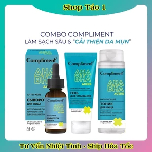 Gel Rửa Mặt, Toner, Serum COMPLIMENT AHA BHA ACIDS Làm Sạch Sâu & Giảm Mụn của Nga