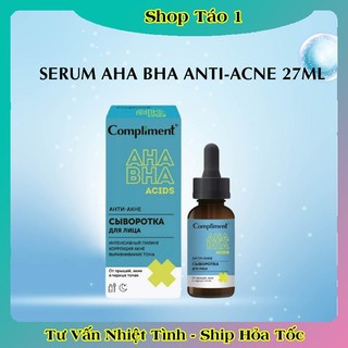 [MÀU XANH MỚI] Serum Compliment AHA BHA Anti-Acne giảm mụn, mờ thâm, làm sáng da 27ml của Nga