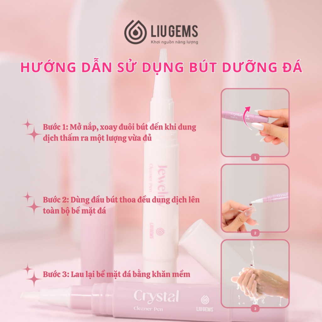 Bút Dưỡng Đá Tự Nhiên Phong Thủy Liugems Chăm Sóc Đá Tăng Độ Bóng Tự Nhiên Cho Đá PK47