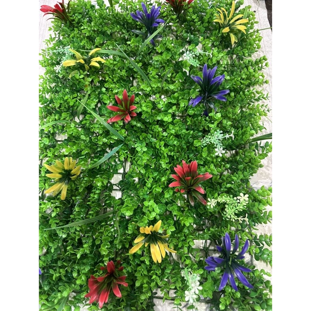 Thảm cỏ tai chuột nhân tạo (40cm x 60cm)  trang trí treo tường, làm backgroud,  decor phòng trang trí nhà