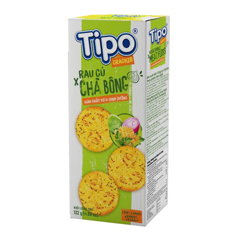 BÁNH TIPO RAU CỦ CHÀ BÔNG HỘP 132G | Shopee Việt Nam