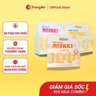Bánh Gạo Sữa Miyaki Tràng An không chiên rán an toàn thơm ngon dinh dưỡng - Túi 222G
