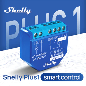 Shelly Plus 1 16A DIY Công tắc WiFi thông minh Rơ le Mô-đun công tắc 110-240 VAC / 24-48 VDC