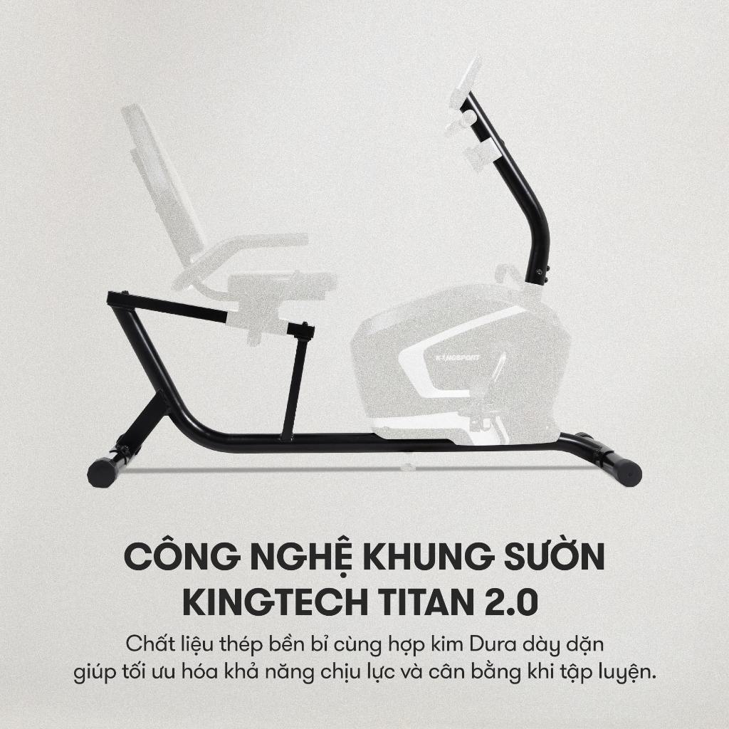 Xe đạp tập KINGSPORT E-11 đồng hồ điện tử thông minh, kháng lực từ tính với 8 cấp độ