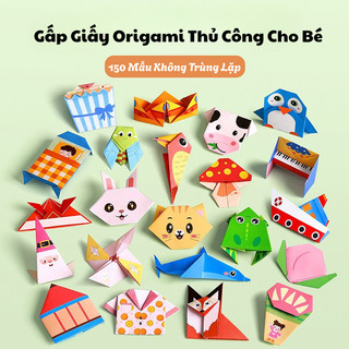 Bộ 5 Quyển Sách Gấp Giấy Origami Với 150 Mẫu Gấp Đa Dạng Chủ Đề Con Vật, Giao Thông Giúp Bé Phát Triển Trí Tuệ