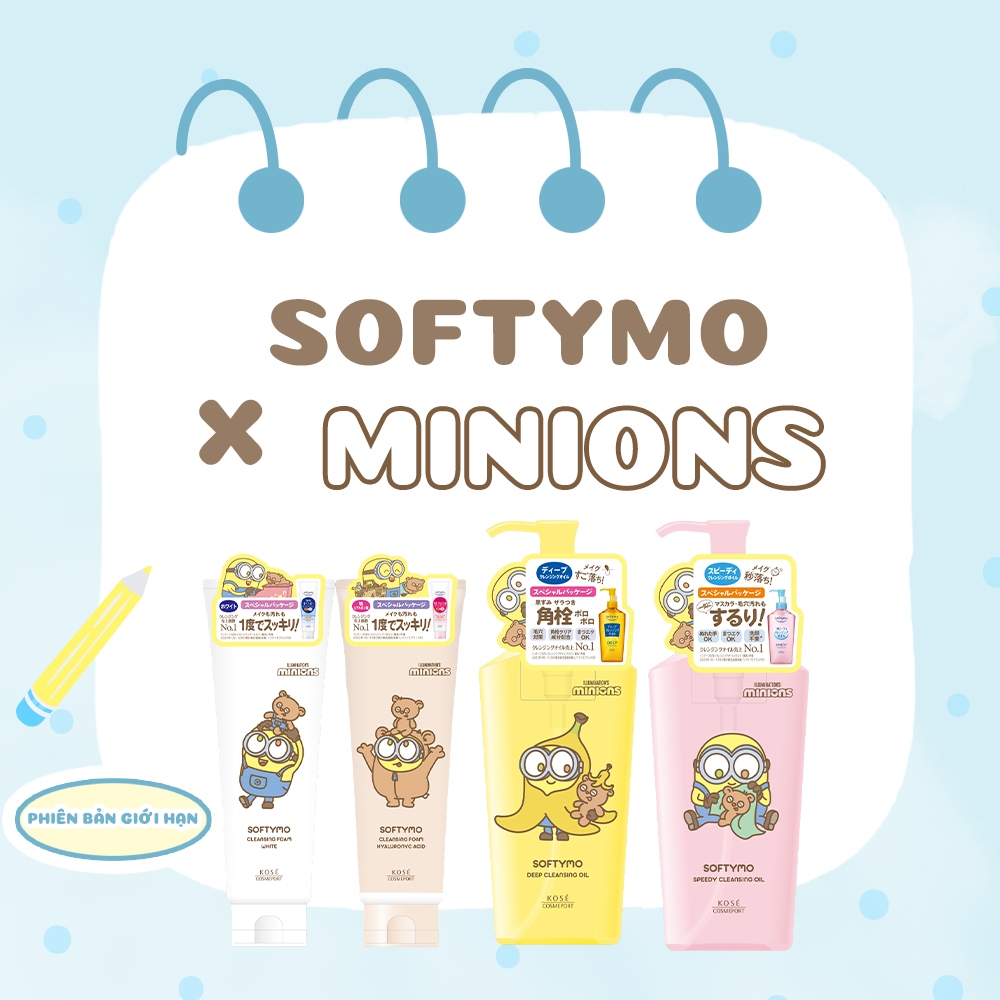 Dầu Tẩy Trang Phiên Bản Giới Hạn Minions Kosé Softymo Cleansing Oil 240mL (2 Loại)