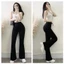 Quần Legging Ống Loe Co Giãn, Cạp Cao, Quần ống loe siêu co giãn Mang lên form siêu ưng tôn dáng vòng hai quyến rũ