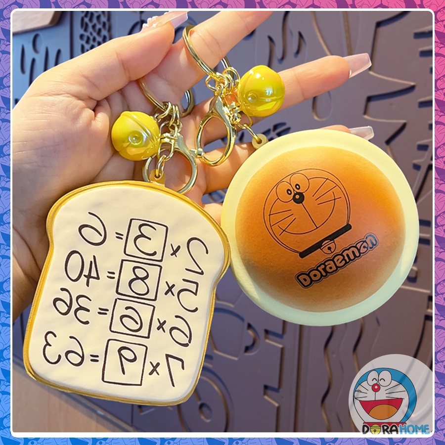 Móc khóa squishy hình bánh rán & bánh mỳ trí nhớ của Doraemon cute dễ ...
