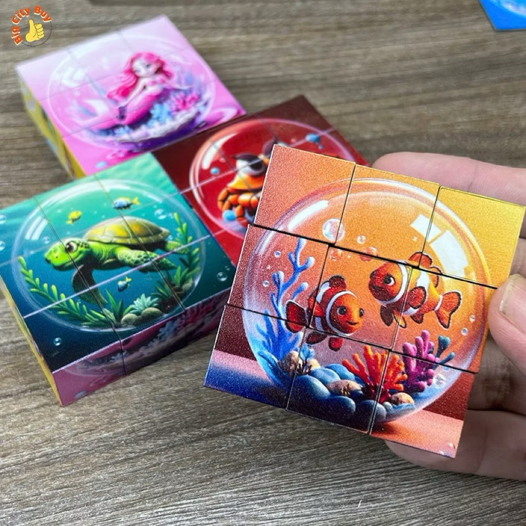 Khối Nam Châm Xếp Hình 3D Theo Chủ Đề - 6 Mặt, Kích Thước Lớn, Phát Triển Tư Duy Cho Bé