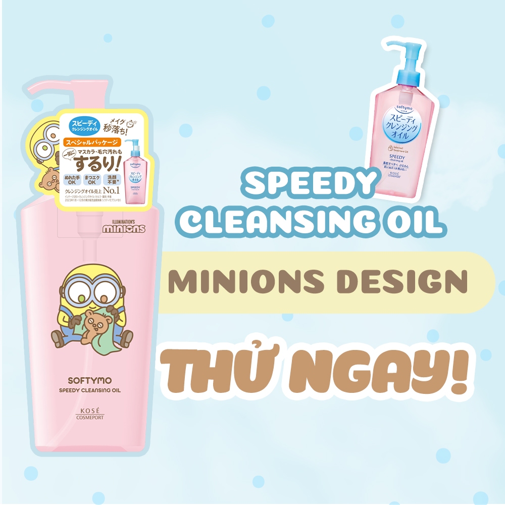 Dầu Tẩy Trang Phiên Bản Giới Hạn Minions Kosé Softymo Cleansing Oil 240mL (2 Loại)