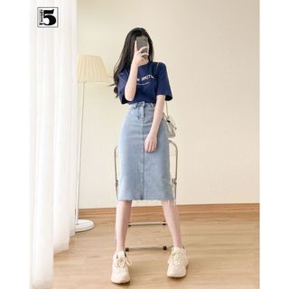 Chân Váy Jean Dài Xẻ Sau Dáng Ôm Tôn Dáng – Thiết Kế Thanh Lịch Dễ Mặc Twentyfive Fashion - 4109