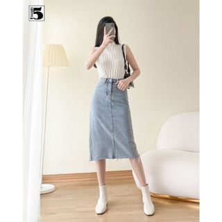 Chân Váy Jean Dài Xẻ Sau Dáng Ôm Tôn Dáng – Thiết Kế Thanh Lịch Dễ Mặc Twentyfive Fashion - 4109