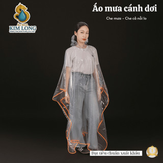 ÁO MƯA CÁNH DƠI CÓ VIỀN TRONG SUỐT - CÓ KHẨU TRANG PHÙ HỢP VỚI THỜI TRANG