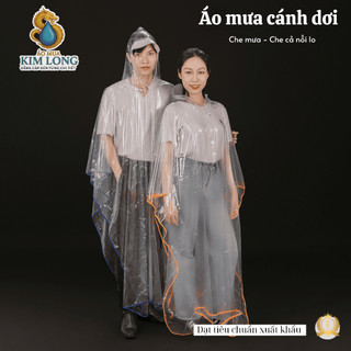 ÁO MƯA CÁNH DƠI CÓ VIỀN TRONG SUỐT - CÓ KHẨU TRANG PHÙ HỢP VỚI THỜI TRANG
