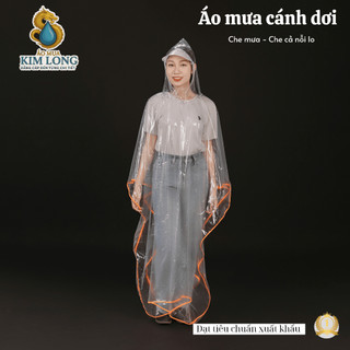 ÁO MƯA CÁNH DƠI CÓ VIỀN TRONG SUỐT - CÓ KHẨU TRANG PHÙ HỢP VỚI THỜI TRANG
