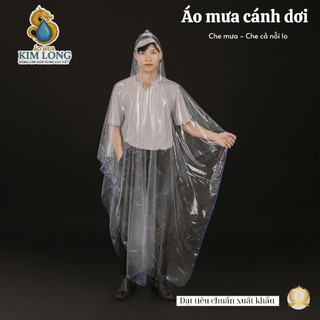 ÁO MƯA CÁNH DƠI CÓ VIỀN TRONG SUỐT - CÓ KHẨU TRANG PHÙ HỢP VỚI THỜI TRANG