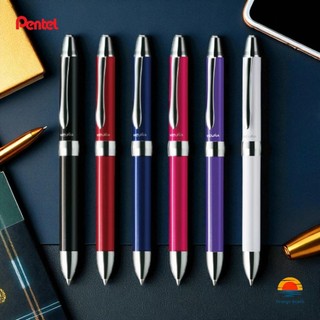 Pentel Vicuña EX1/Bút 3 in 1 cao cấp Nhật/Mực siêu mượt/Thiết kế kim loại sang