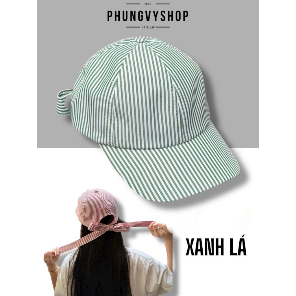 Mũ bucket tai bèo vành lưỡi trai unisex nam nữ phungvyshop-nón / SỌC CỘT SAU BEAU  /