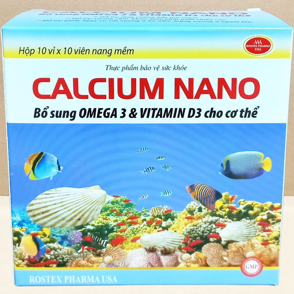 Calcium Nano Đại Dương 100 Viên - Rostex - Vinaphar - Vitamin Chữa Lành