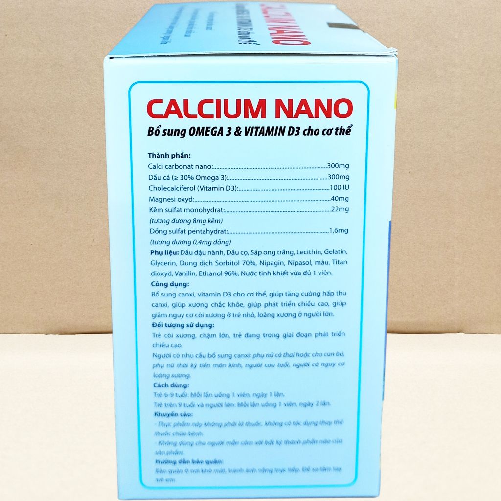 Combo 3 Hộp Calcium Nano Đại Dương 100 Viên - Rostex - Vinaphar - Vitamin Chữa Lành