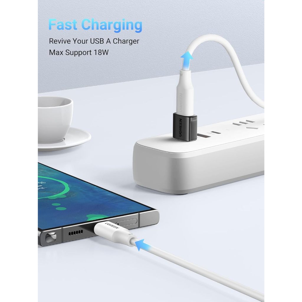 Đầu chuyển đổi USB-C cái sang USB-A đực 2.0 Ugreen | Sạc nhanh 18W | Truyền tải dữ liệu 480Mbps | BH 18T 1 đổi 1 45275 | BigBuy360 - bigbuy360.vn