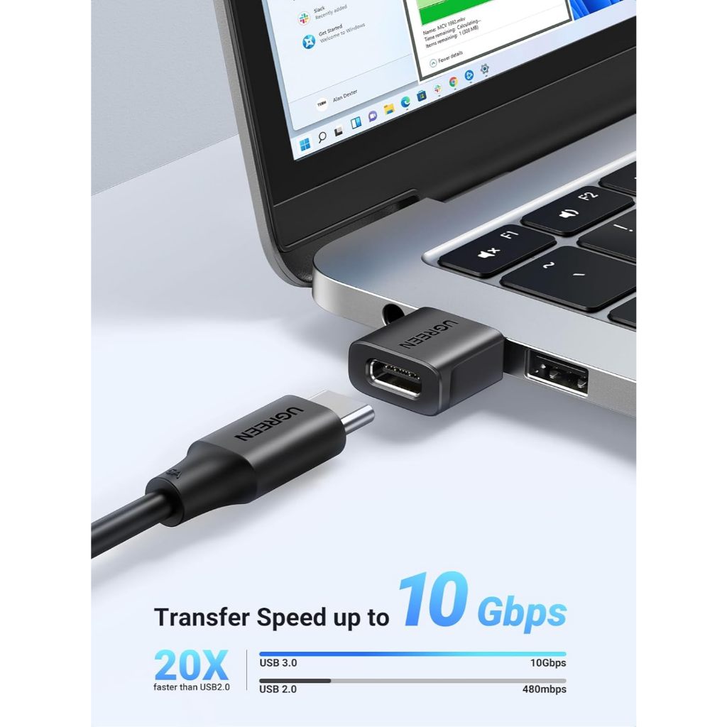 Đầu chuyển đổi USB-C cái sang USB-A đực 2.0 Ugreen | Sạc nhanh 18W | Truyền tải dữ liệu 480Mbps | BH 18T 1 đổi 1 45275 | BigBuy360 - bigbuy360.vn