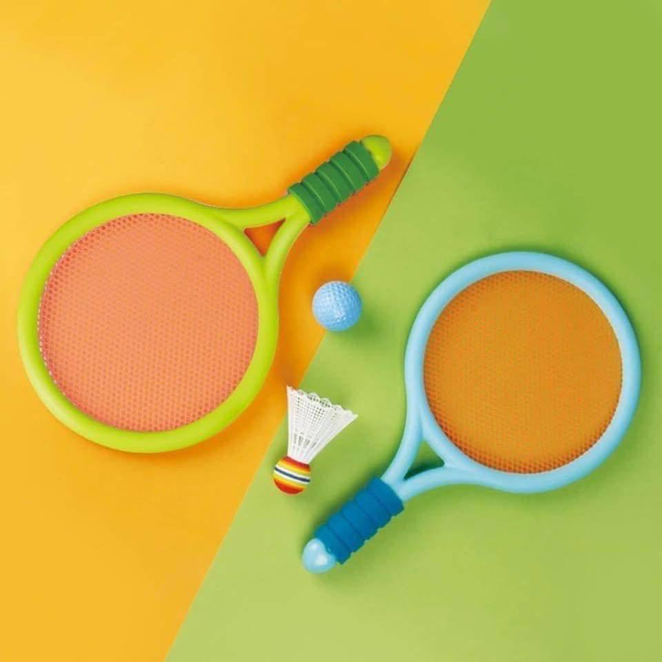 BỘ ĐỒ CHƠI VỢT CẦU LÔNG, TENNIS CHO BÉ VUI NGHỊCH - Kèm Cầu Và Bóng