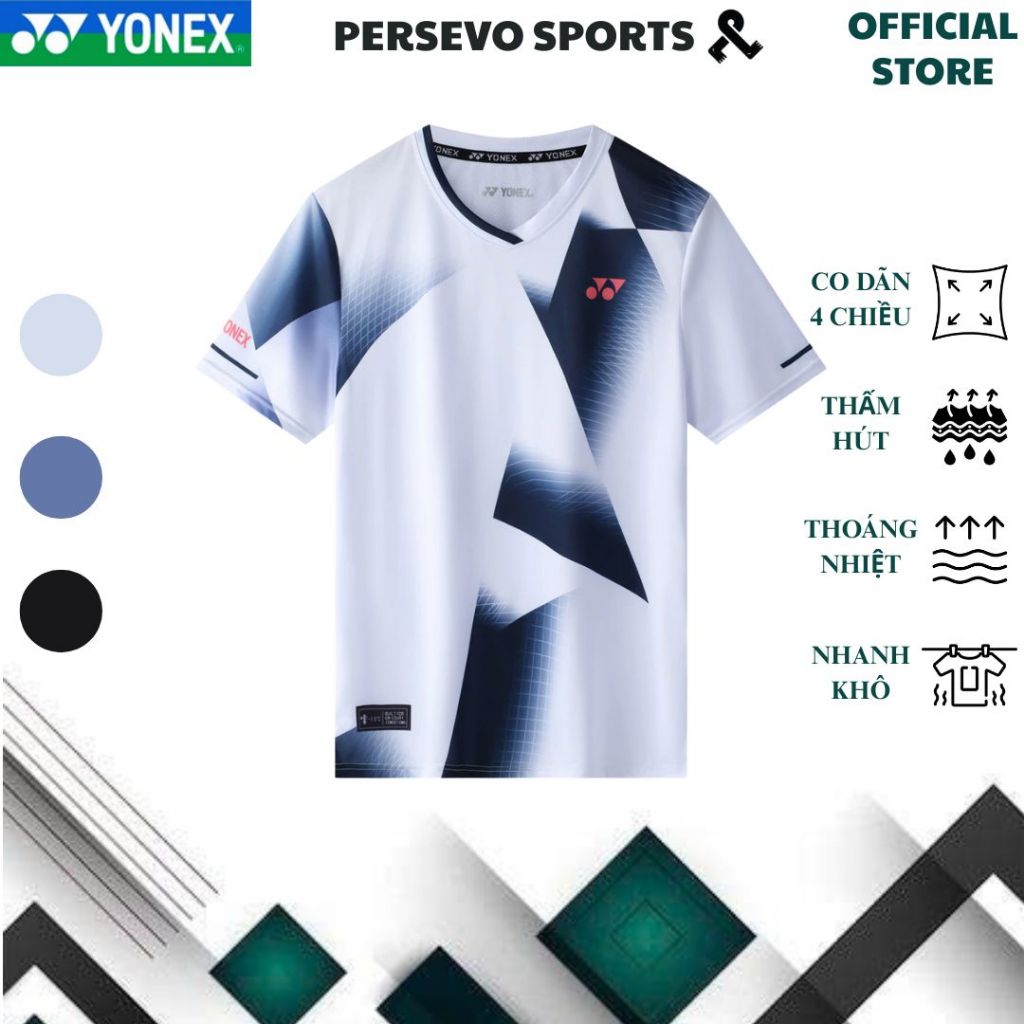 PERSEVO SPORT Áo cầu lông thể thao yonex nam nữ thoáng mát, thấm hút mồ ...