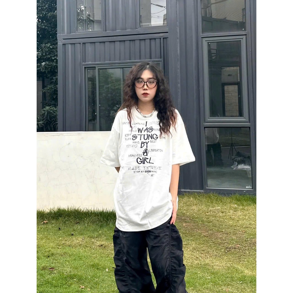 Áo thun Stee Cổ tròn I WAS STUNG BY Localbrand ICVCVNI Unisex Cotton