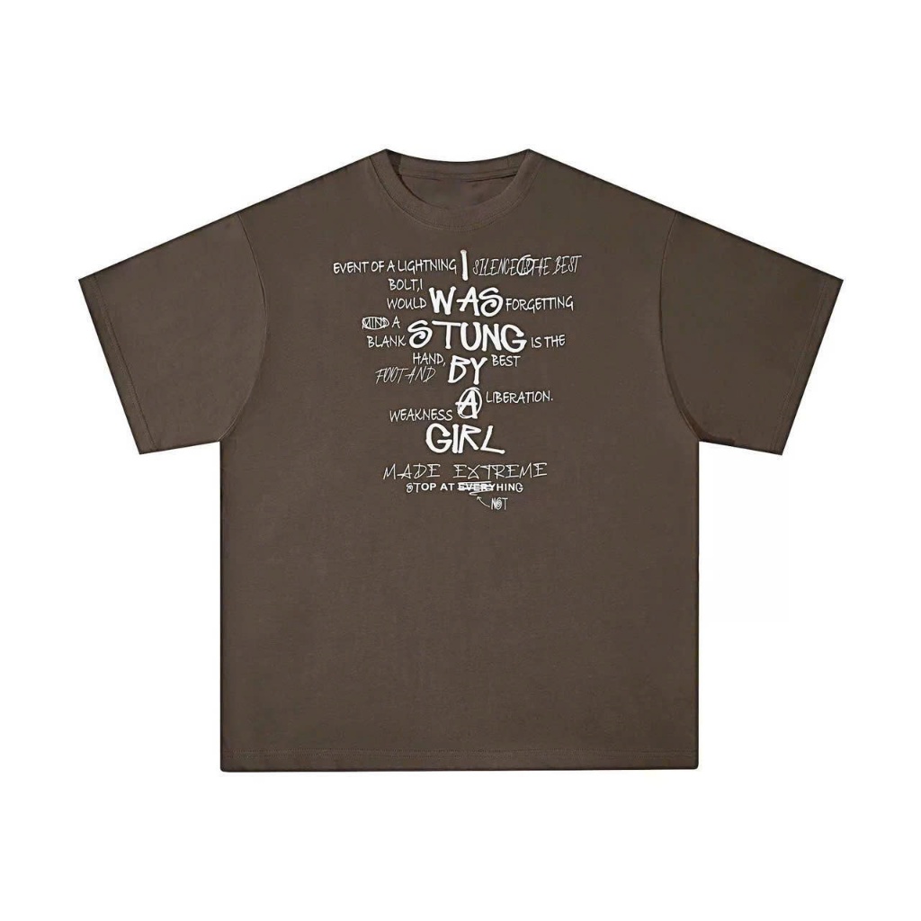 Áo thun Stee Cổ tròn I WAS STUNG BY Localbrand ICVCVNI Unisex Cotton