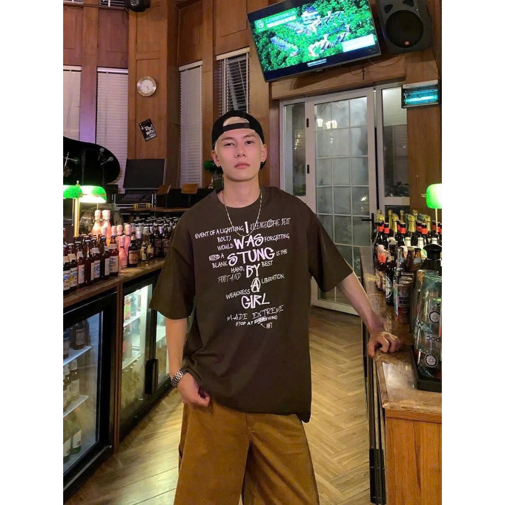 Áo thun Stee Cổ tròn I WAS STUNG BY Localbrand ICVCVNI Unisex Cotton