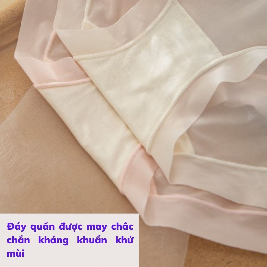 SET 3 Quần lót nữ lụa thun lạnh mềm mại mỏng nhẹ thoáng khí cạp vừa tôn dáng quyến rũ LANIXA L896