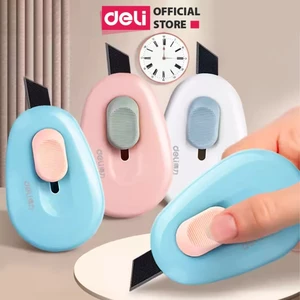 Dao Rọc Giấy Mini Deli – 35mm – Siêu Dễ Thương, Đủ Màu – Tiện Lợi Cho Học Tập, Văn Phòng