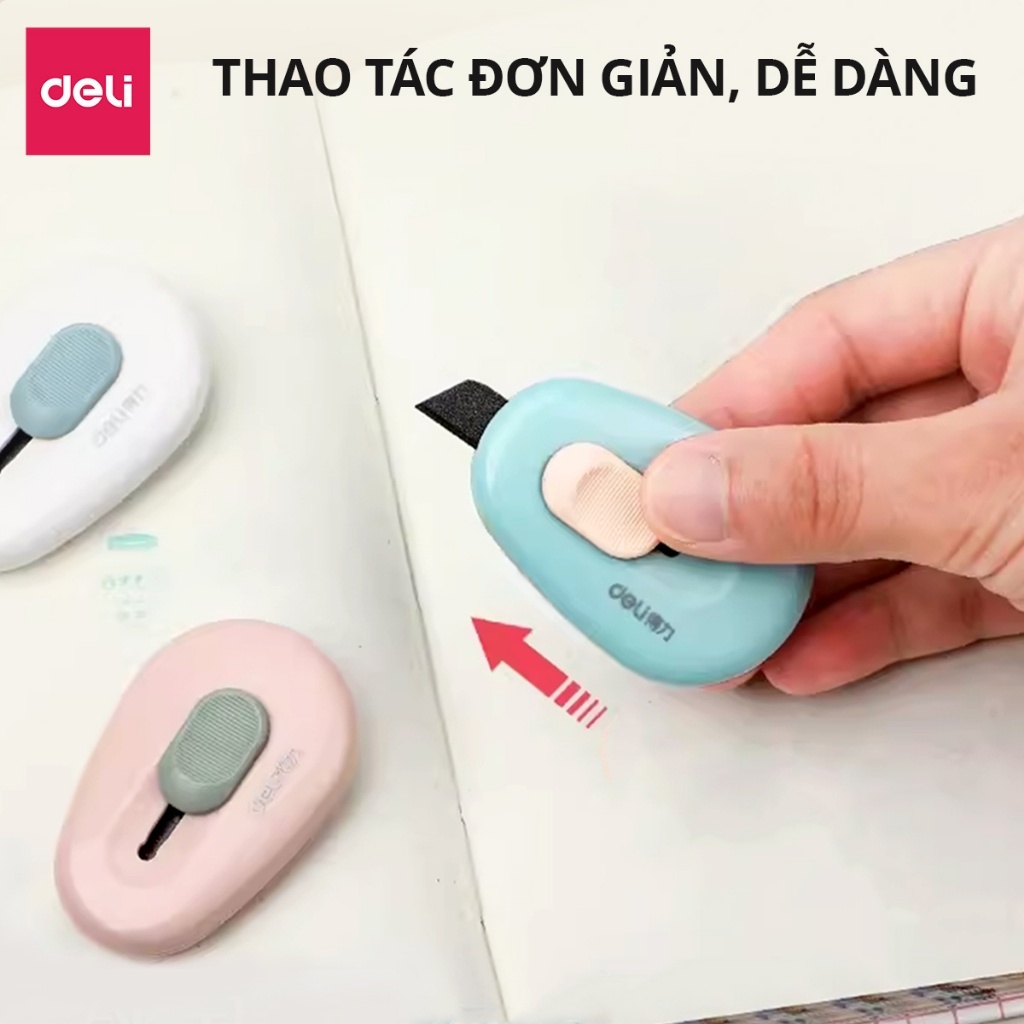 Dao Rọc Giấy Mini Deli – 35mm – Siêu Dễ Thương, Đủ Màu – Tiện Lợi Cho Học Tập, Văn Phòng